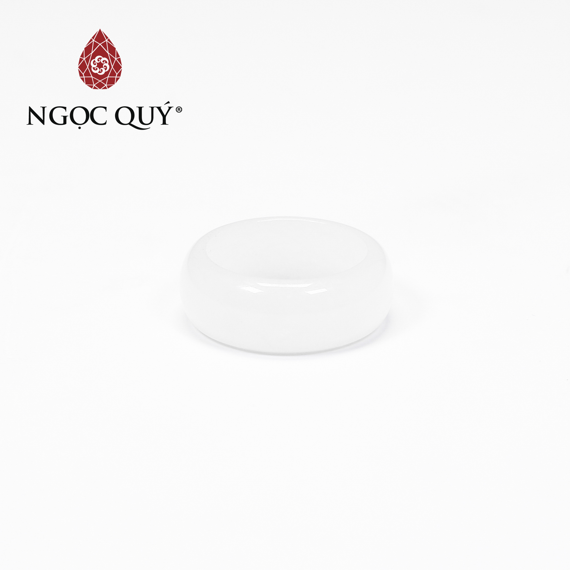 Nhẫn nam đá mã não trắng - Ngọc Quý Gemstones