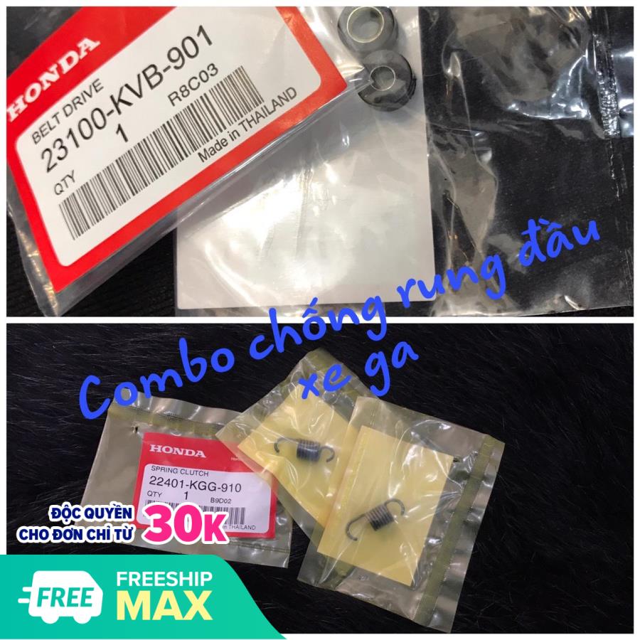 COMBO CHỐNG RUNG ĐẦU XE TAY GA ( LÒ XO BA CÀNG SH Ý CAO SU BA CÀNG LÕI ĐỒNG THAILAN)