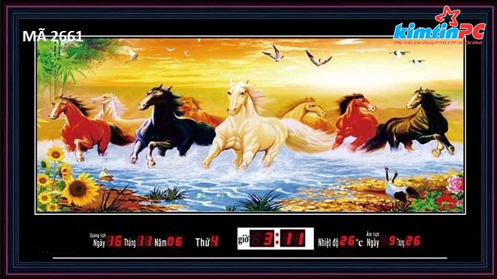 [HCM]Lịch vạn niên - Tranh Cảnh – khổ 50x90cm – Mã 2661