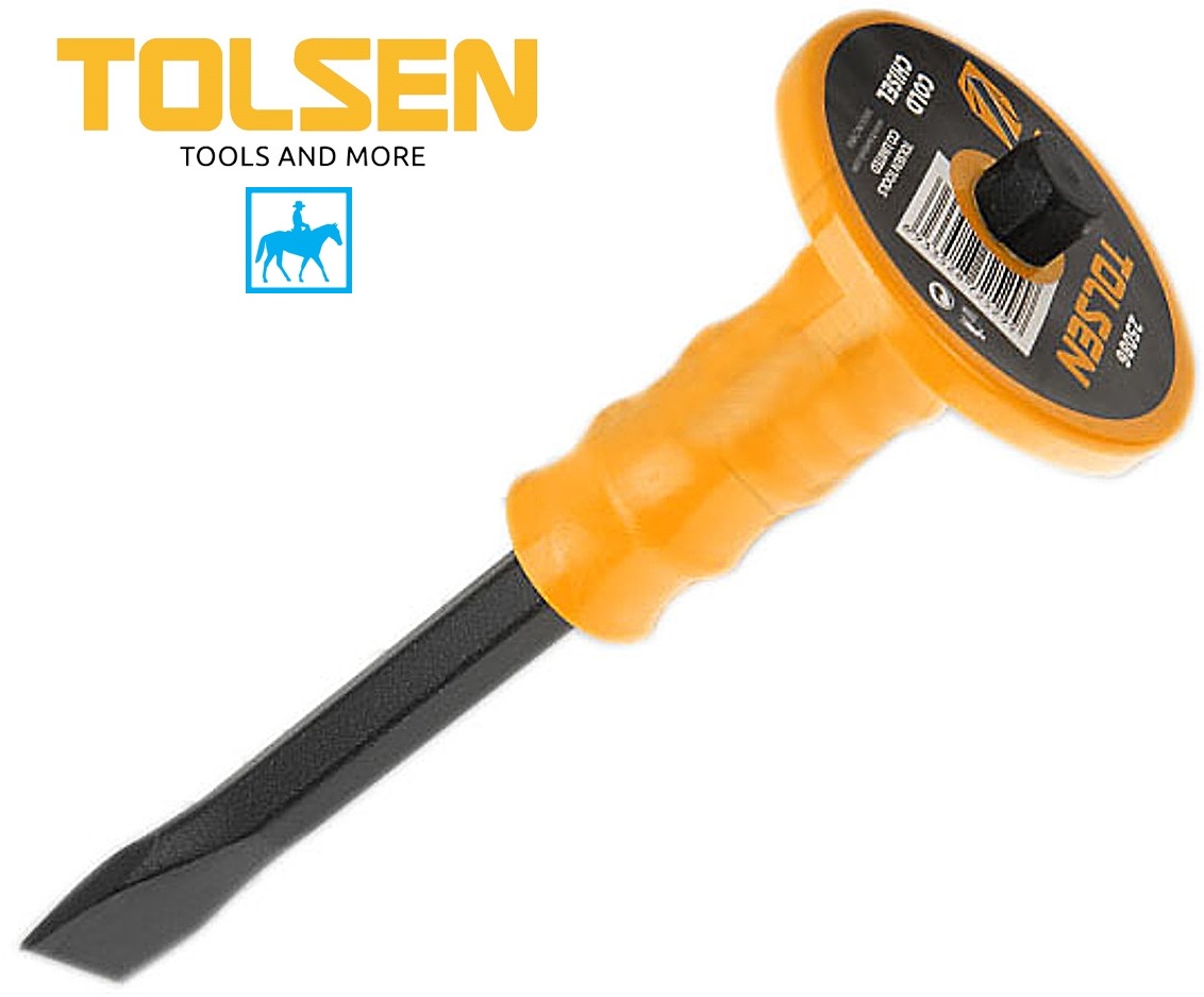 Mũi đục sắt mũi dẹp đục tường bê tông dài 300mm cold chisel tolsen 25089