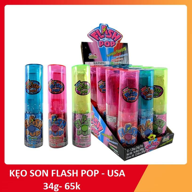 Kẹo Son Flash Pop ( có đèn phát sáng ) loại to 34g - Mỹ
