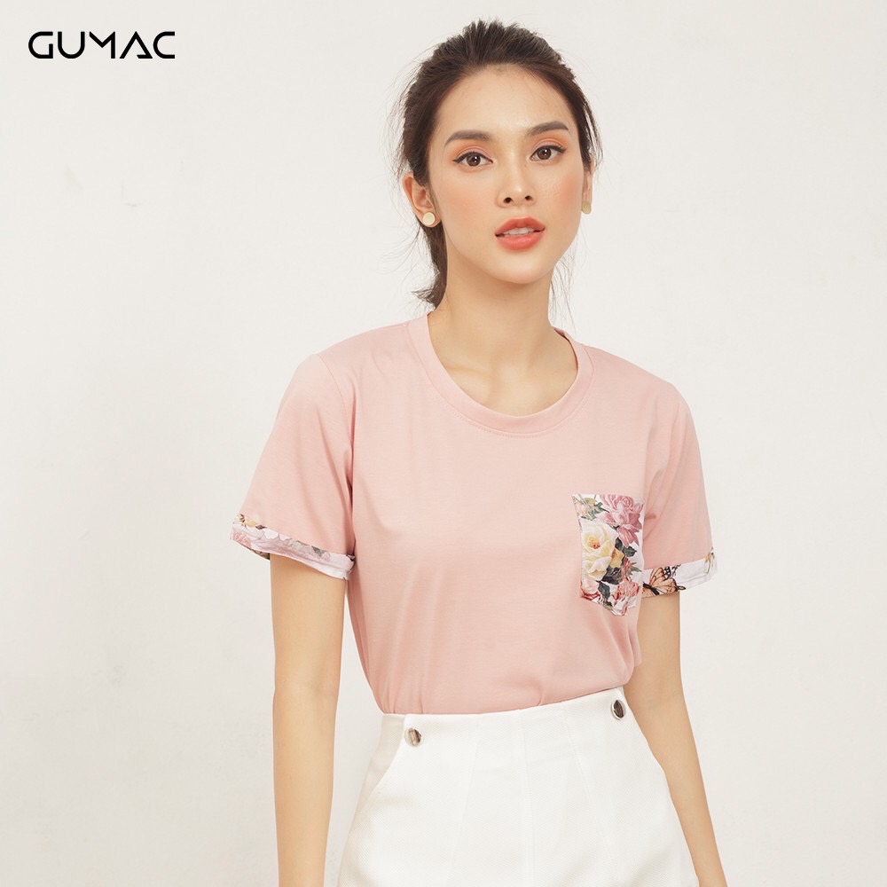 Áo thun phối túi hoa GUMAC  { Đổi trả trong vòng 1 tuần nếu hàng lỗi ..}