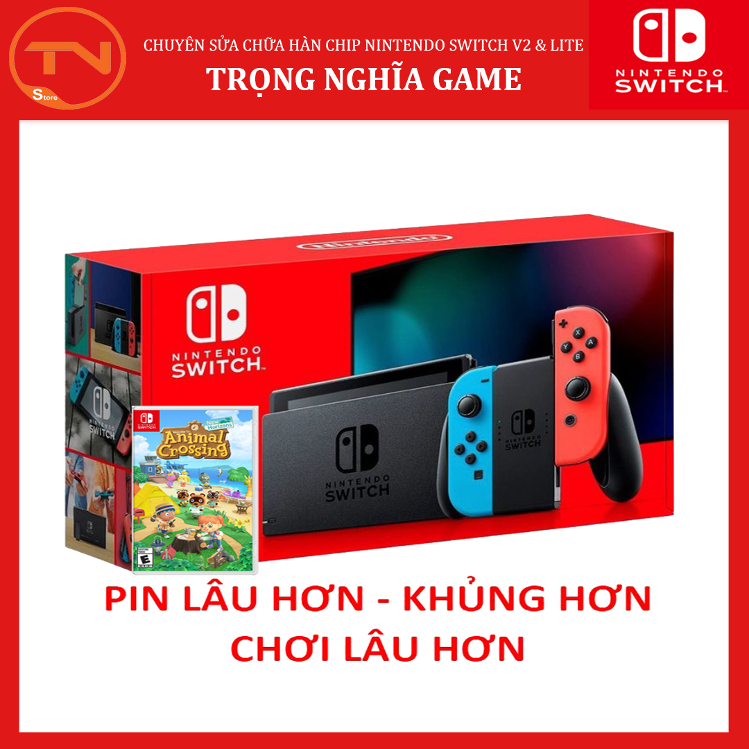 Máy Nintendo Switch + Game Animal Crossing + 12 tháng bảo hành +Tặng Dán Cường Lực