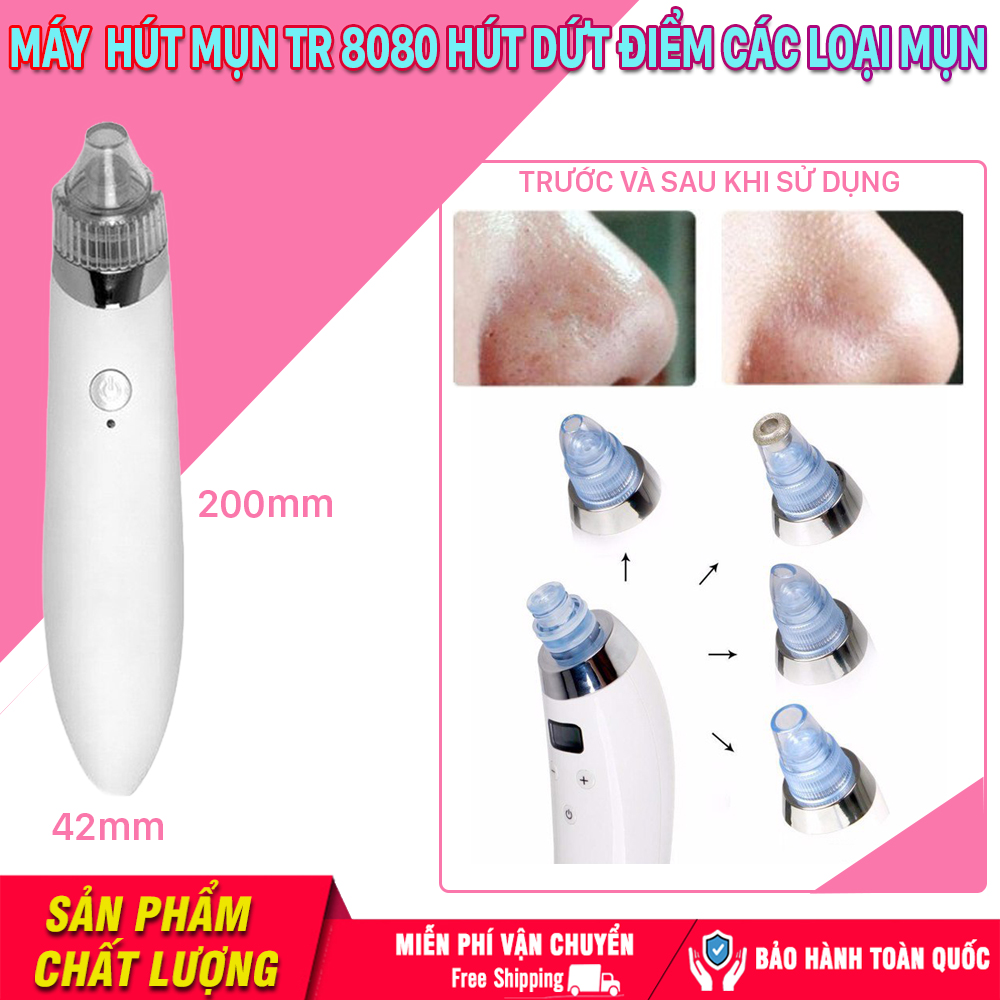 Máy hút mụn cầm tay Pin sạc. Đặc trị các loại mụn như mụm đầu đen, mụn bọc, mụn cám, mụn đầu trắng, mụn mủ với nhiều mức độ hút khác nhau. Bảo hành đổi mới 1-1