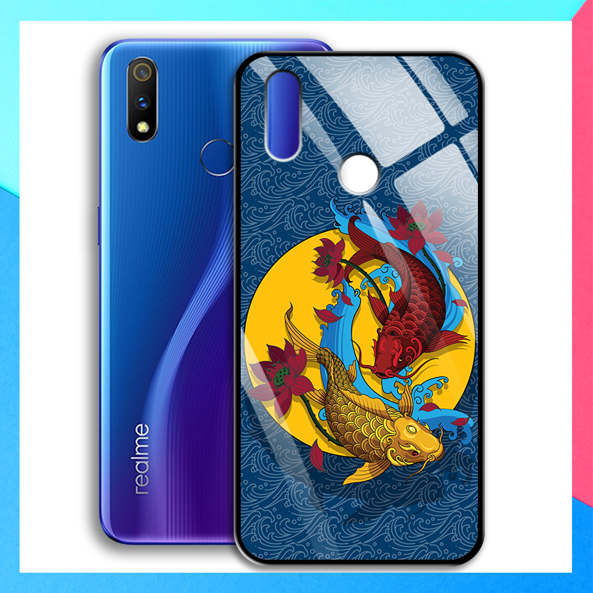 [HCM]Ốp Lưng điện thoại Realme 3 Pro in cá Chép phong thủy - Mặt Kính Cường Lực - 03067 8195 CCHR01