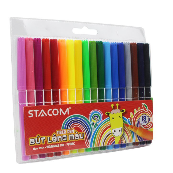 Bộ bút lông màu Stacom 18 màu FP118C không độc hại