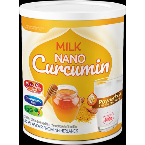 Sữa Nghệ Milk Nano Curcumin 400gr-900gr - Tốt cho người bị dạ dày, đại tràng