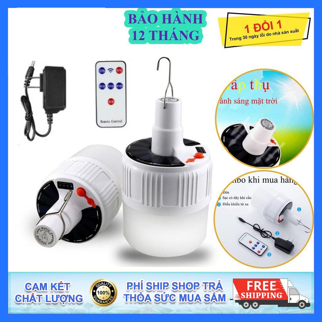 [CÓ ĐIỀU KHIỂN ] Bóng Đèn Led Năng Lượng Mặt Trời, Có Kèm Điều Khiển Từ Xa Sạc Tích Điện Nhiều Chế Độ Sáng Khác Nhau, Bảo Hành 6 Tháng