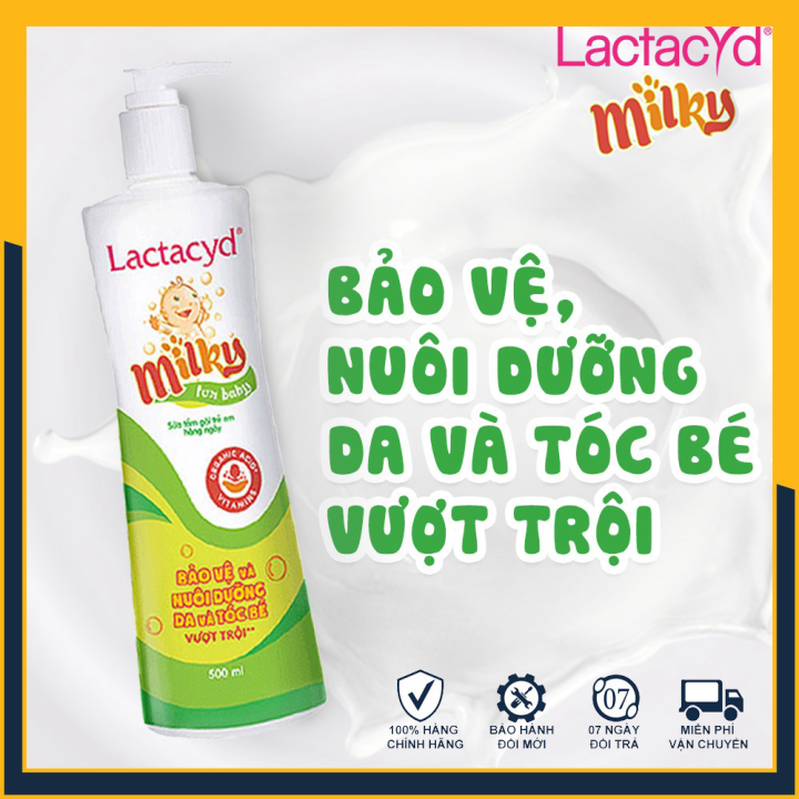 Sữa Tắm Gội Trẻ Em Lactacyd Milky Bảo Vệ, Nuôi Dưỡng Da và Tóc Bé 250ml/chai