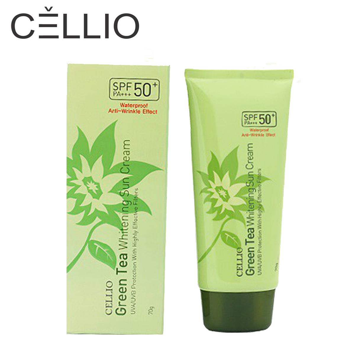 Kem chống nắng Cellio Green Tea Whitening Sun Cream