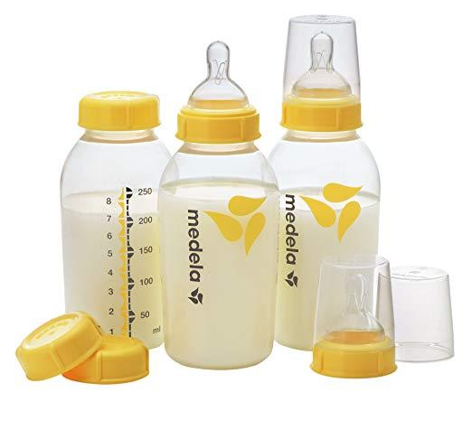 Bộ 3 bình sữa medela 250ml kèm 3 núm ti size m