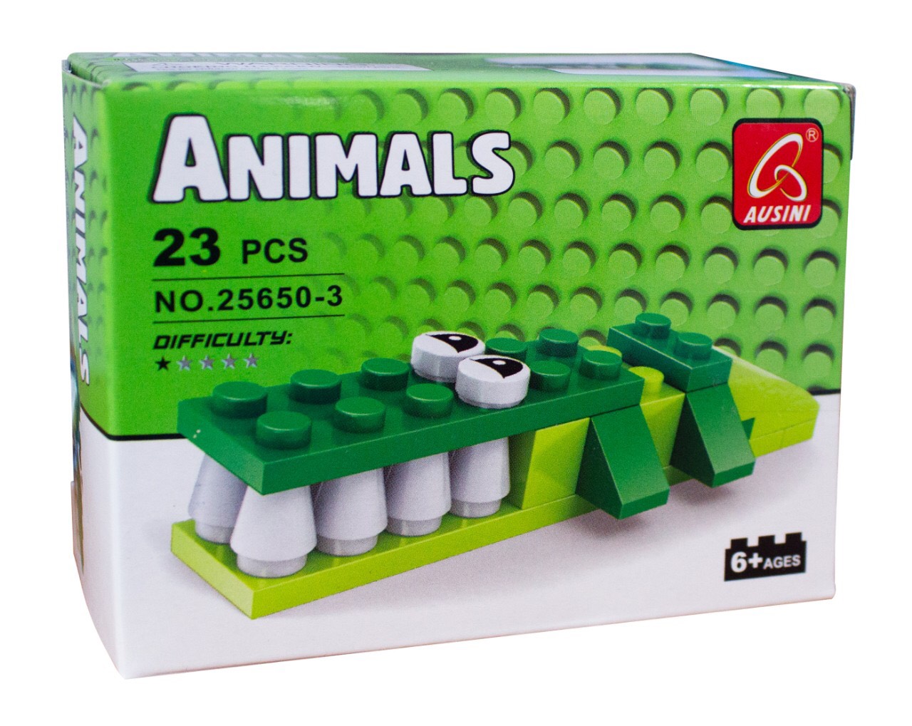 Đồ chơi Lego chính hãng Ausini Bộ lắp ráp Cá sấu xanh ngộ nghĩnh