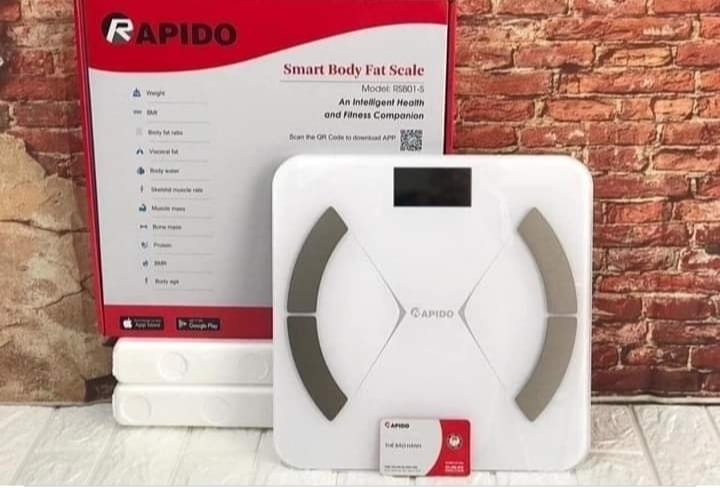 Cân Điện Tử Phân Tích Chỉ Số Cơ Thể Rapido RSF01-S, Phân Tích 8 Chỉ Số, Tiết Kiệm Pin, Thông Báo Quá Tải, Lưu Chỉ Số 10 Người