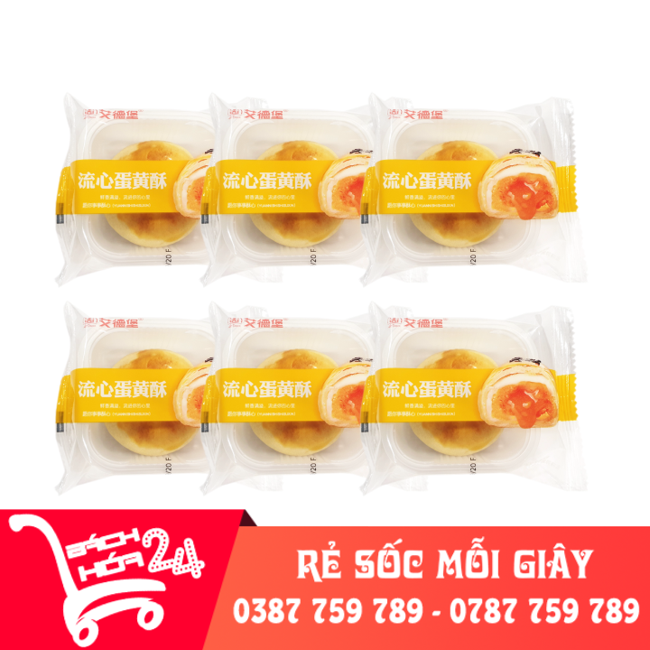 [ ĐỪNG BỎ LỠ CƠ HỘI THƯỞNG THỨC] 06cái x 50gr Bánh trung thu Liu Xin Su Hàng Xá Trứng Muối Tan Chảy - Đài Loan (Date : 03 tháng) [Bách Hóa 24h]