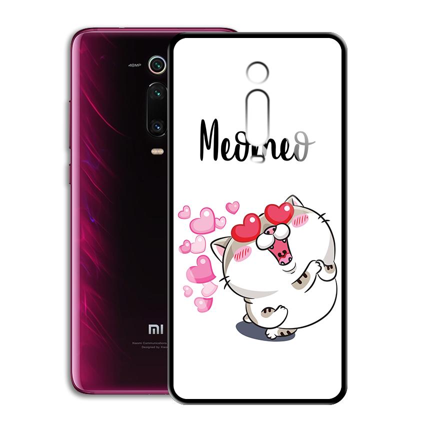 [HCM]Ốp Lưng điện thoại Xiaomi Mi 9T Pro hình mèo béo chibi - mặt Kính Cường Lực - 03073 7894 MEOMEO01