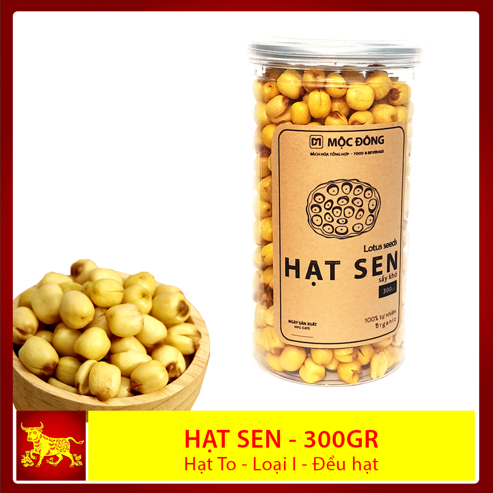 Hạt Sen sấy khô loại I hạt to đều hộp 300gr