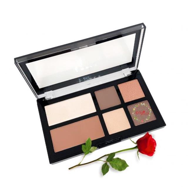 Phấn tạo khối highlight và phấn mắt sivanna colors contour and highlight and eyeshadow palette