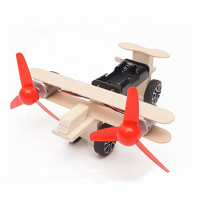Stem toys-Giáo dục khoa học-2020 Mô Hình Lắp Ráp Máy Bay Chạy Bằng Gỗ Tự Nhiên