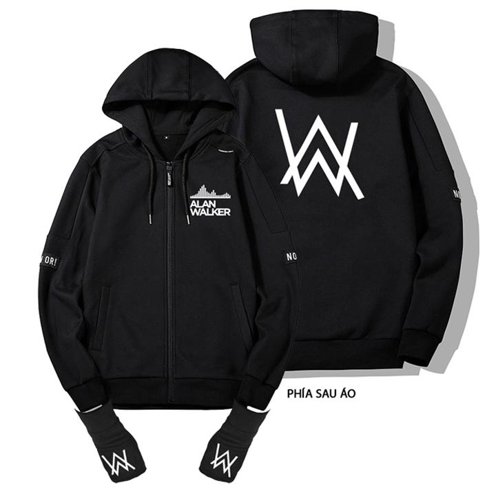 Áo khoác Alan Walker mũ trùm kèm bao tay nỉ co giãn 4 chiều