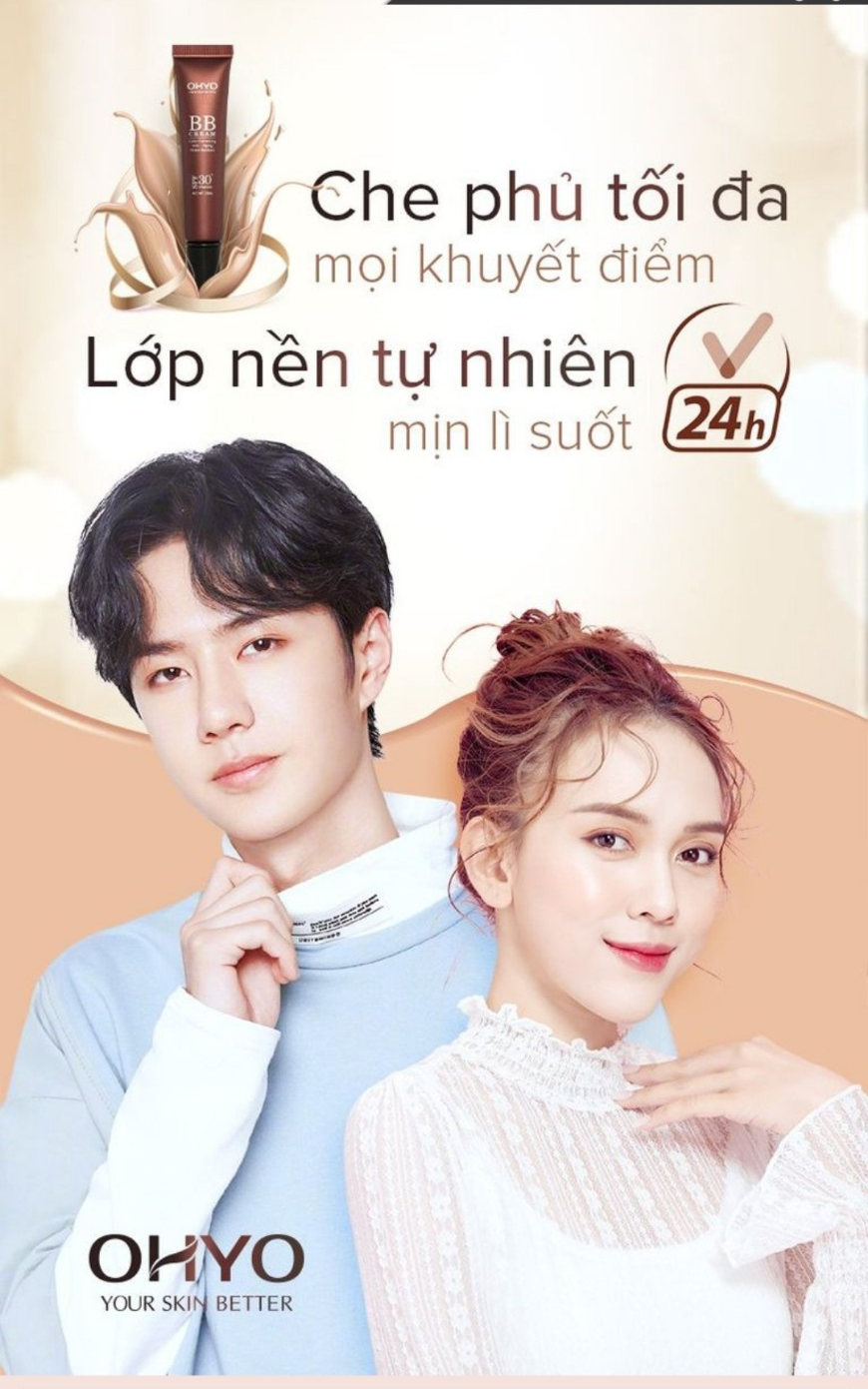Kem nền che khuyết điểm BB Cream OHYO, Che phủ tối da mọi khuyết điểm, lên tone tự nhiên, kiềm dầu chống trôi, mịn lì suốt 24h ( Freeship toàn quốc, mua 1 được 2 )