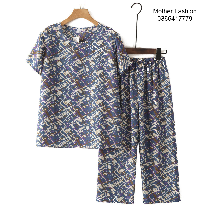 Bộ quần áo bà già, quần áo nữ trung niên, bộ quần áo cho mẹ, cho bà, bộ quần áo nữ trung tuổi MF53