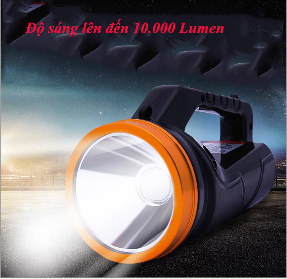 [HCM]Đèn pin LED siêu sáng chất lượng cao sạc lại chiếu xa 500m (Tặng kèm sạc) - Ánh sáng vàng