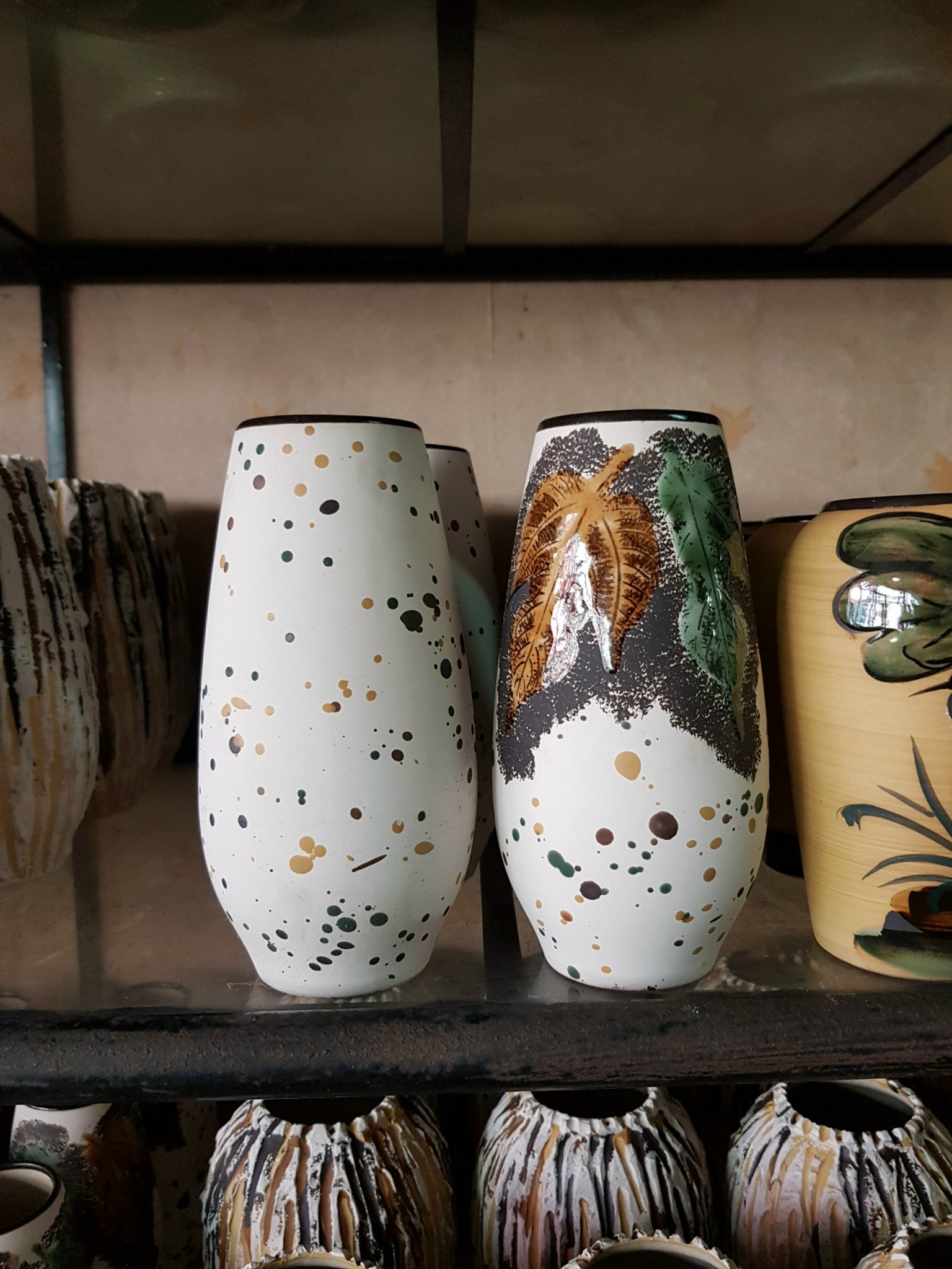 Lọ gốm - lọ cắm hoa, bình cổ cao cắm hoa, bình trồng cây văn phòng mộc mạc cao 20cm x miệng rộng 7cm