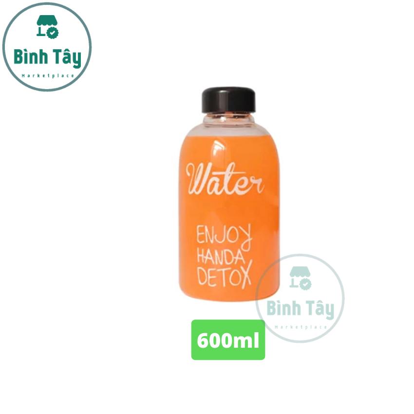 [HCM]Bình nước detox - bình thuỷ tinh đựng nước pongdang màu sắc Dung Tích 600ml BT-B010