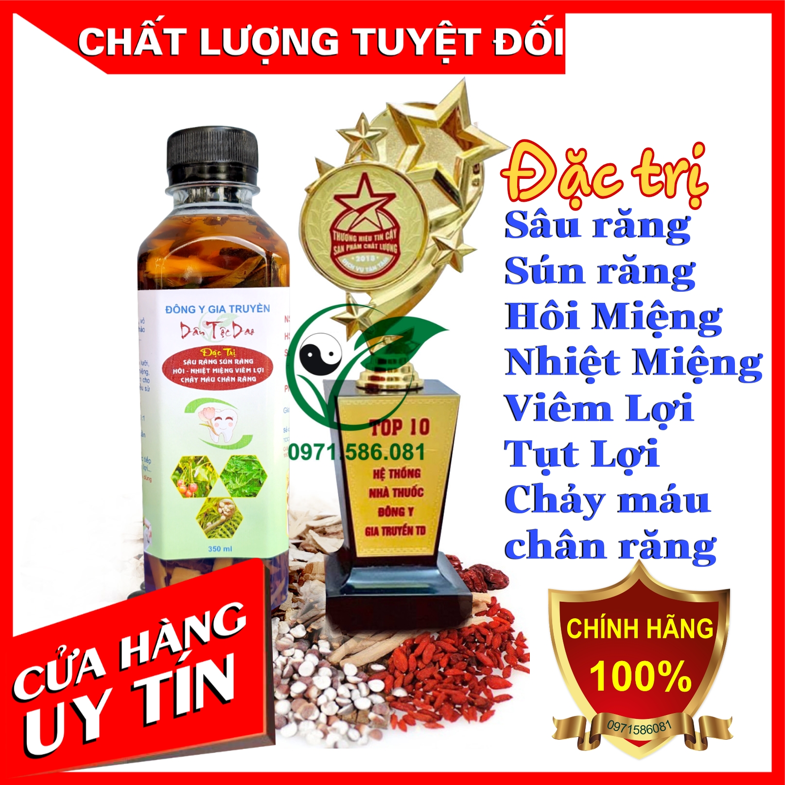 Đau răng - sâu răng - hôi miệng - nhiệt miệng. nước súc miệng thảo dược