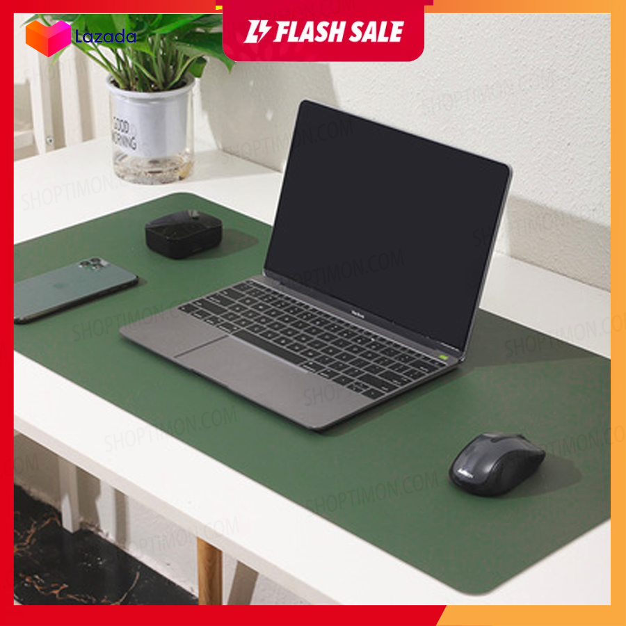 Thảm Da Trải Bàn Làm Việc Deskpad (40x80cm) - 2.0mm | Màu Xanh Rêu