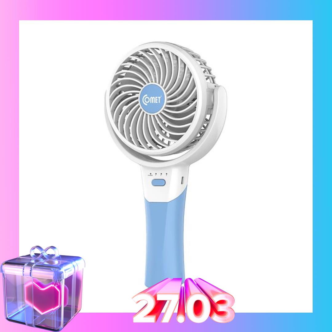 QUẠT MINI SẠC CẦM TAY COMET CRF0904 ( Bao mát, Xịn Sò )