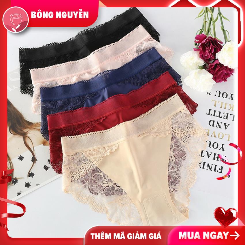 Siêu phẩm Combo 10 Quần Lót sịp nữ đúc pha ren hoa sexsy không đương may cực đẹp (Thế giới đồ lót-Bông Nguyễn)