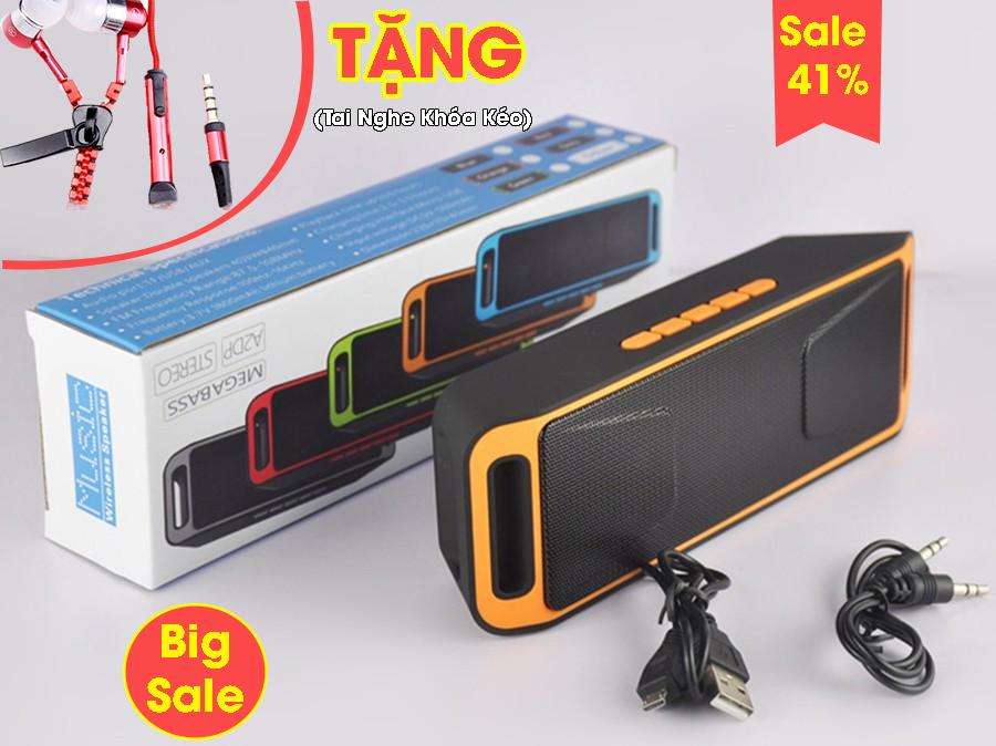 Loa Di Động Bluetooth SC208 ( Tặng tai nghe khóa kéo Zipper)