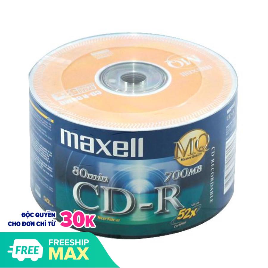 Bộ 50 đĩa cd trắng cd-r maxell
