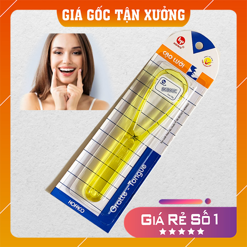 Dụng cụ cạo lưỡi, thìa cạo lưỡi HOFACO bằng nhựa Acrylic cao cấp an toàn cho người sử dụng. Hàng Việt Nam chất lượng cao, gratte-tongue - Nhà Của Bạn