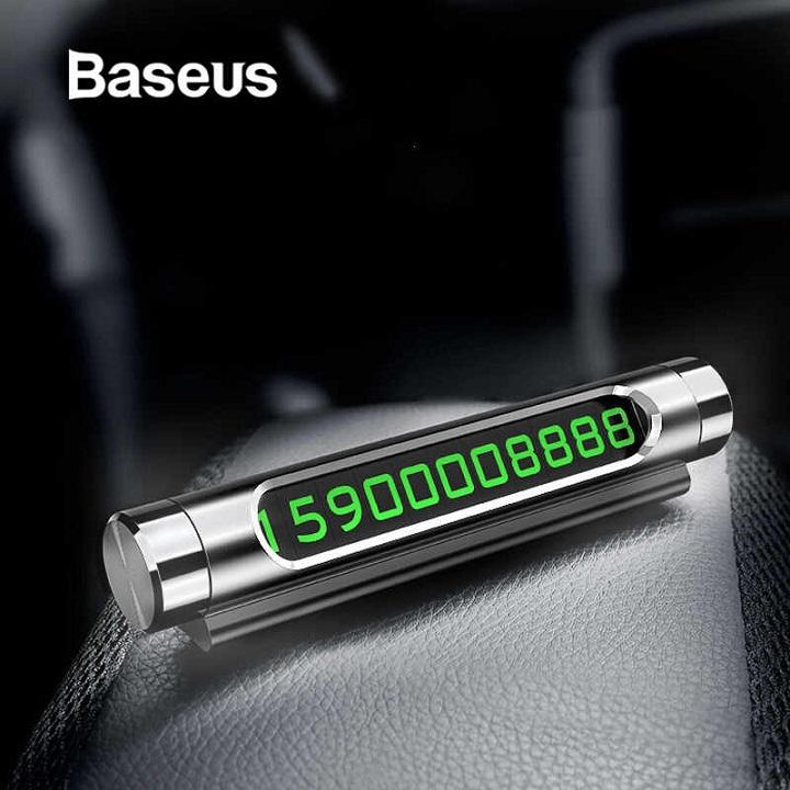 Bảng số điện thoại trên ô tô Baseus Metal Temporary Parking Number Plate