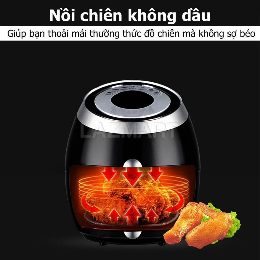 Nồi chiên chân không Nồi chiên không dầu Nồi chiên nướng chân không AF606 Cao Cấp Giúp Thực Phẩm Giòn Bề Mặt Mềm Bên Trong - Mã BH 1