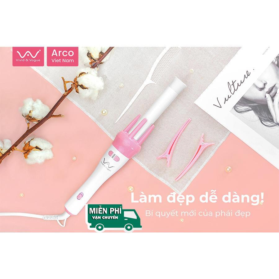 Máy uốn tóc đa năng, máy uốn tóc xoăn xoay tự động 360, gậy uốn xoăn tóc, chọn ngay máy uốn tóc đa năng máy xoăn sóng cao cấp vivid & vogue - nâng niu mái tóc của bạn