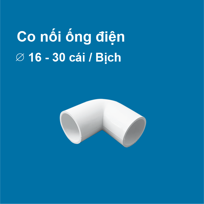 [HCM]Co khớp ống nhựa điện ⌀16 39mm - 30 cái / bịch