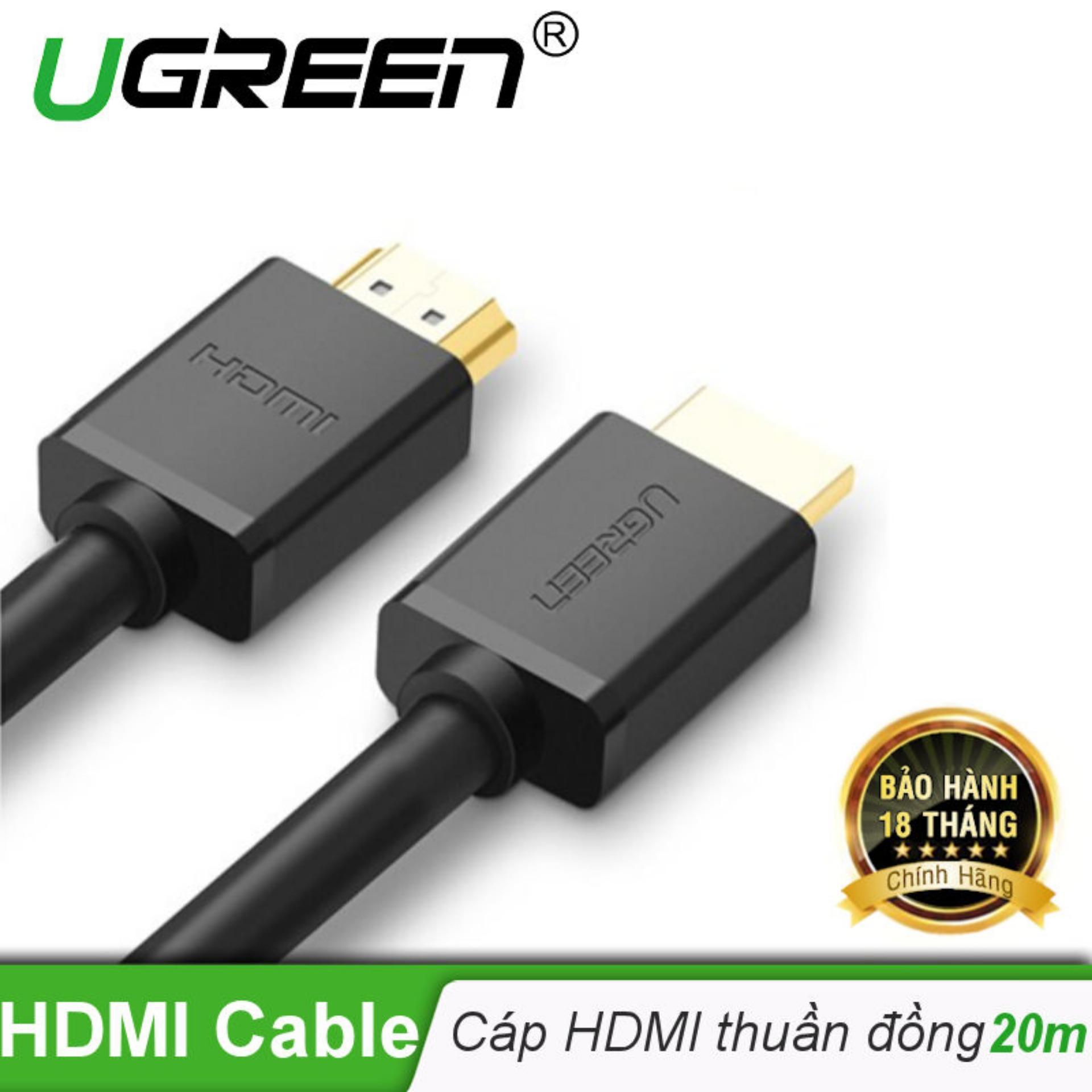 Cáp hdmi dài 20m ugreen 10112 hàng chính hãng