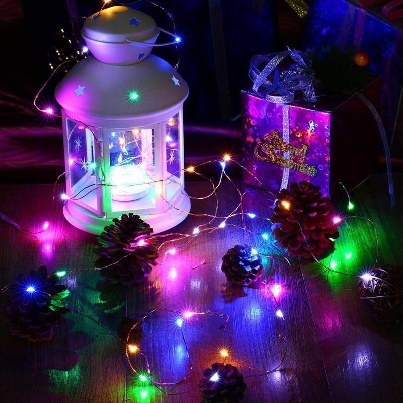 [HCM]Dây đèn Led trang trí tiệc cưới giáng sinh noel lễ hội phòng ngủ 10 mét Pin 2032