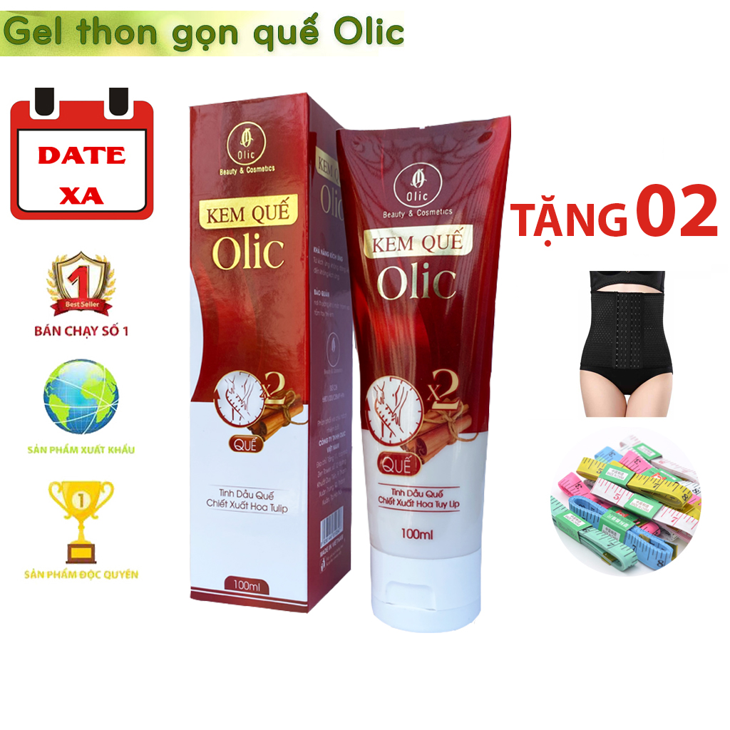Kem tan mỡ olic chính hãng - Gel săn chắc quế giảm eo mỡ hiệu quả tặng đai nịt bụng định hình date 2023
