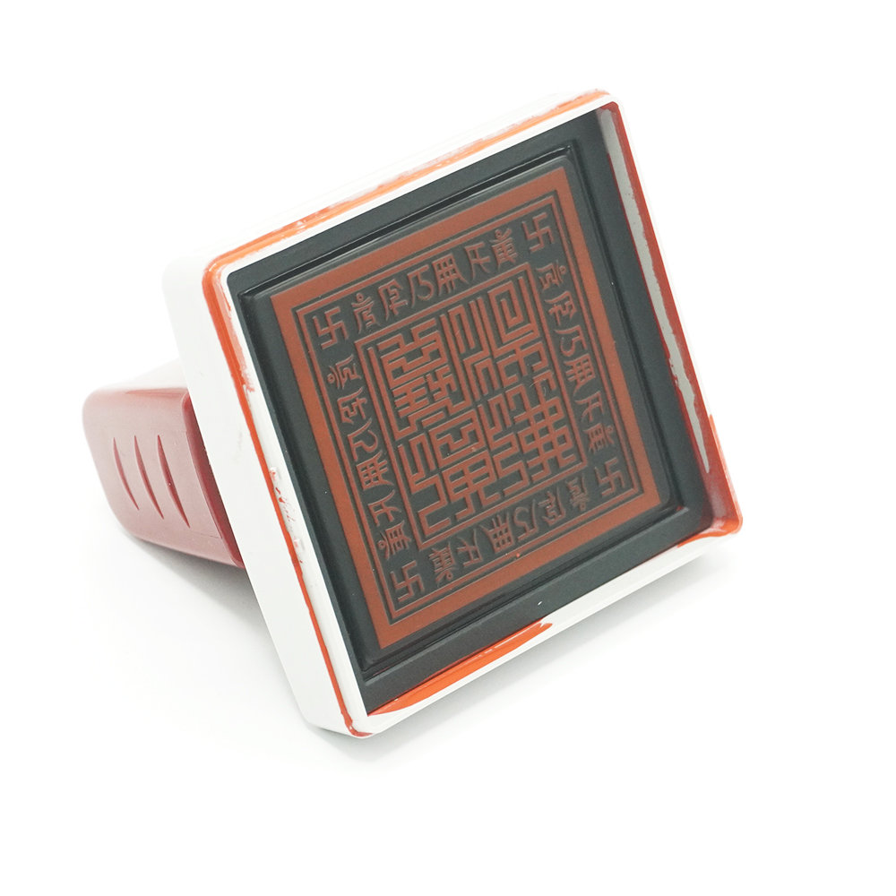 Dấu triện Tam bảo án 6*6cm thấm mực M1