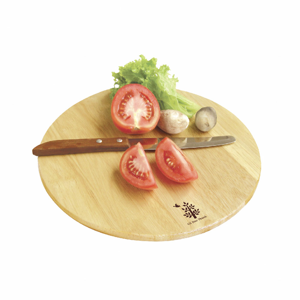 Thớt gỗ hình tròn mỏng - Gỗ Đức Thành - 07901