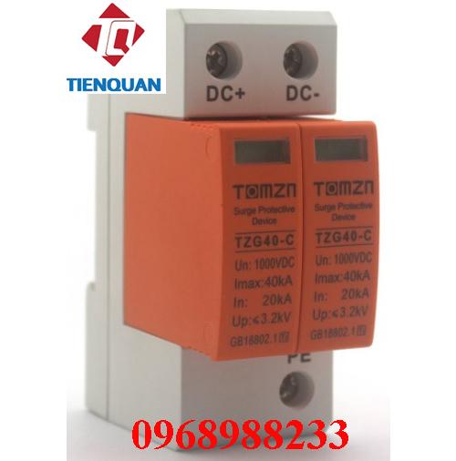 chống sét lan truyền DC 1000VDC TOMZN TZG40-C, bảo vệ hệ thống pin mặt trời,cắt lọc sét,chống sét pin mặt trời