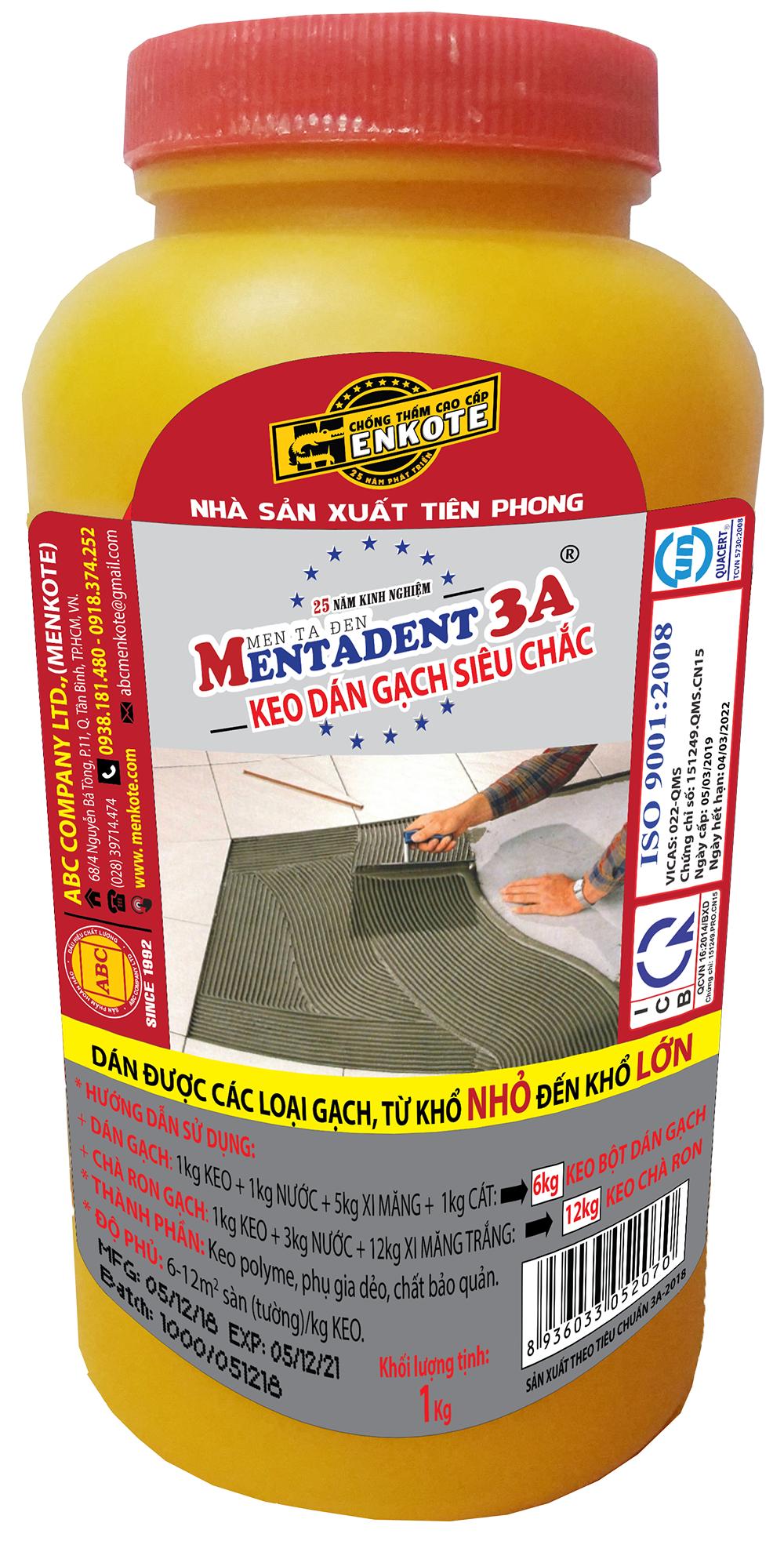 Keo dán gạch siêu chắc - mentadent 3a