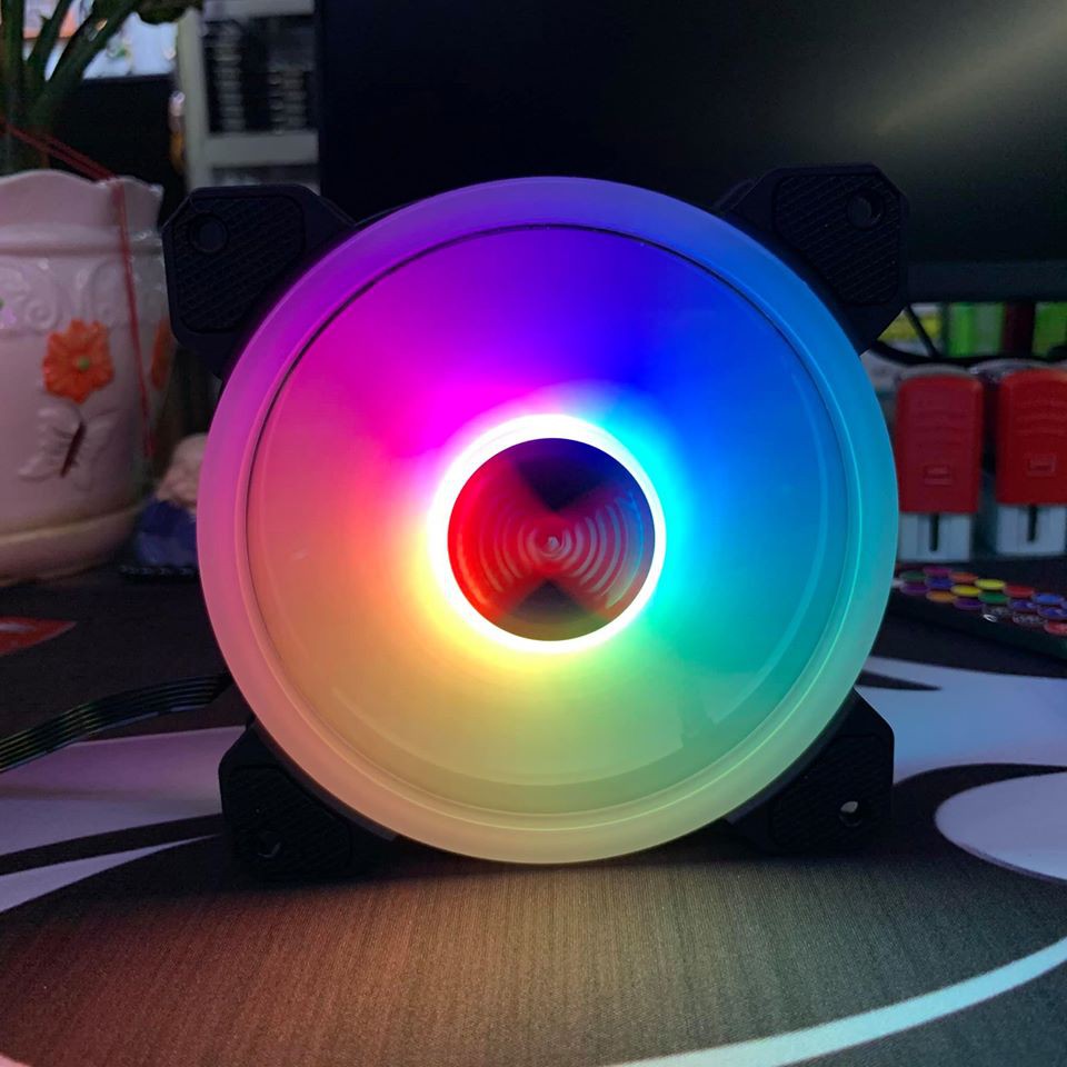 Quạt tản nhiệt, fan case coolmoon ver 3 / v3 led rgb - kết nối hub bán lẻ