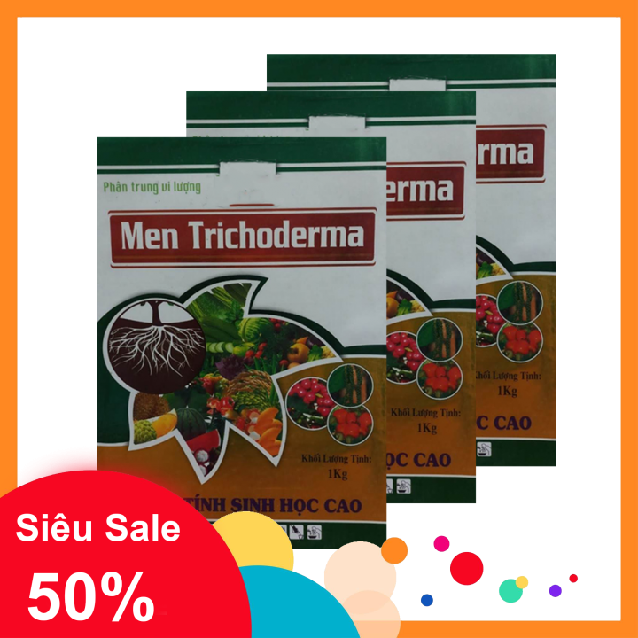 [HCM]Men Trichoderma - Nấm vi sinh Trichoderma (Bao 1 kg). Cung cấp chủng vi sinh vật có lợi  cung cấp trung vi lượng cho cây trồng. Cải tạo rễ ức chế nấm bệnh cải tạo mùn. Ủ rác thải phân chuồng.. thành phân hữu cơ