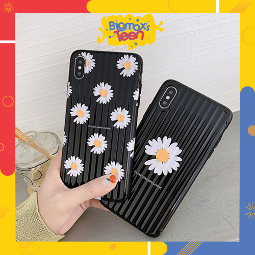 Ốp iphone vali hoa cúc PEACEMINUSONE dẻo  - Ốp lưng iphone 7 plus 6 6s plus 7 8plus x xs max xr 11 11pro 11 promax 12 12 pro 12 max 12 pro max