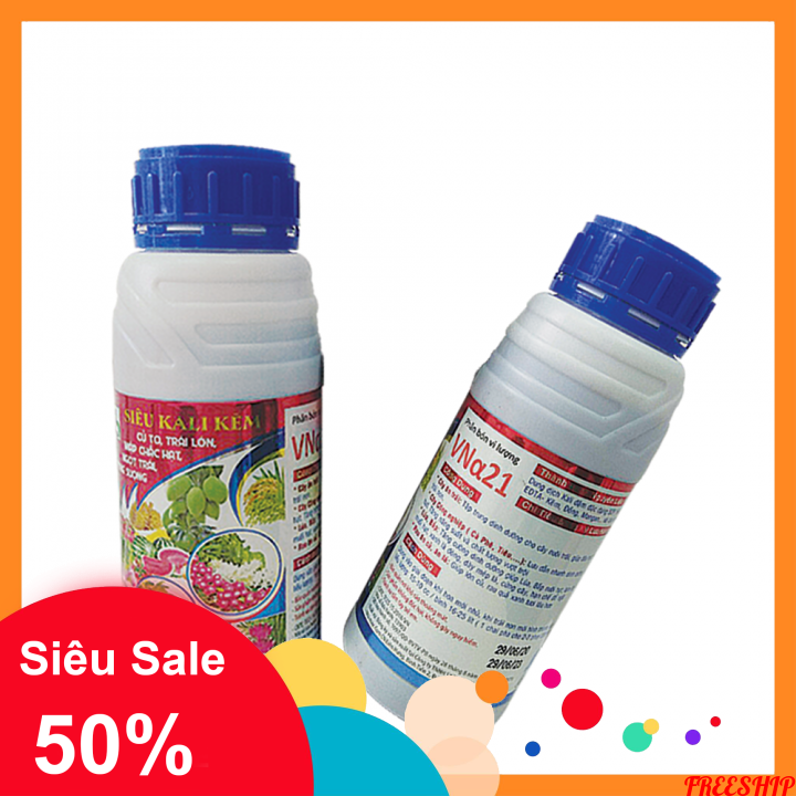 [HCM]Phân Bón Siêu Kali Kẽm (Combo 2 chai mỗi chai 500 ml đậm đặc). Phân bón lá Siêu Kali Kẽm giúp To Trái Chắc Hạt Chống Sượng Đẹp Mã Ngọt Trái. Tăng chất lượng hạt trái  chống sượng ngọt trái màu vỏ đẹp mượt.